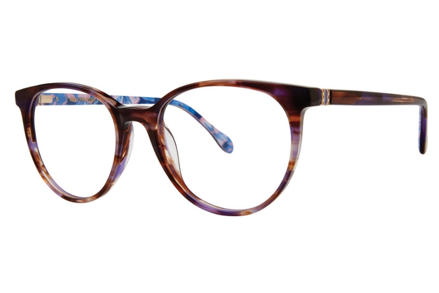 Lilly Pulitzer Jodie Eyeglasses in Plum-Purple-Tortoise